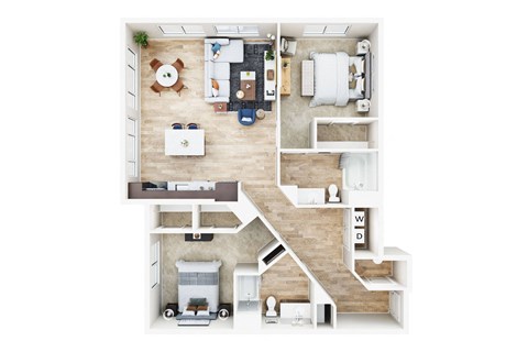bedroom floor plan an in 1 bed 1 bath